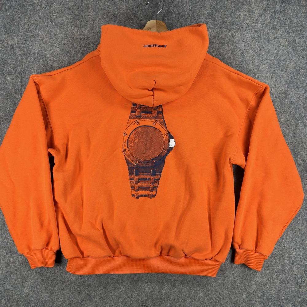 Audemars Piguet Royal Oak Offshore Hoodie Mens Medium Orange Watch Graphic